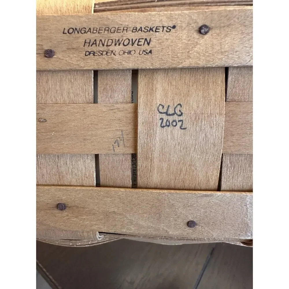 Vintage 2002 Longaberger Sleigh Basket Christmas Collection Collectible Decor